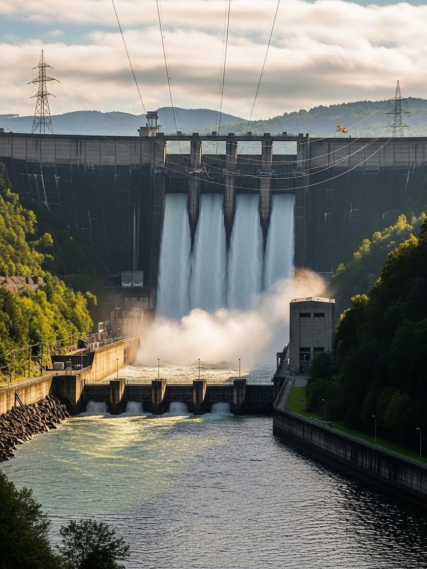 Commercial hydro power plant installation